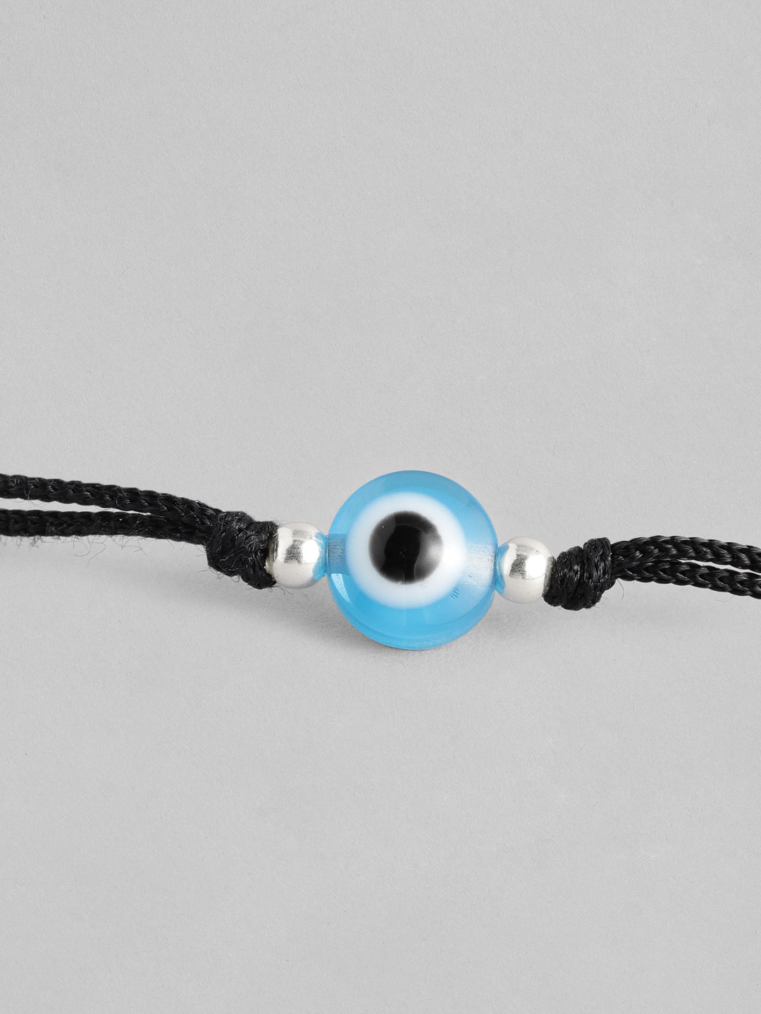 Large Clover Evil Eye Diamond Cord Rakhi Bracelet  KAJ Fine Jewellery