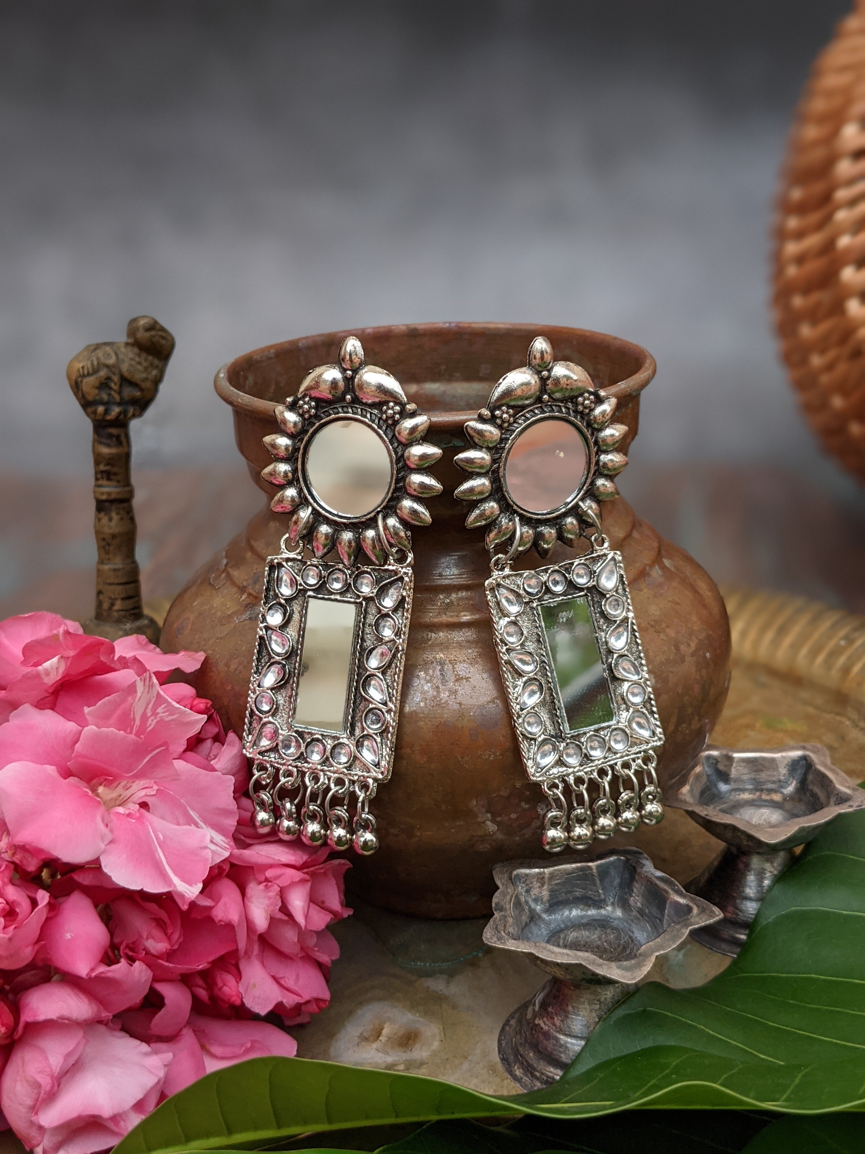 Afghani Jewelery-mirror Jewelery-mirror Earrings Indian Jewelry-jhumkas -  Etsy | Indian jewellery design earrings, Fashion jewelry earrings, Indian  jewelry sets